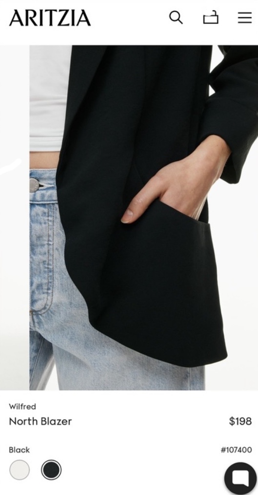 Aritzia North Blazer black size 4 image indicator(2)