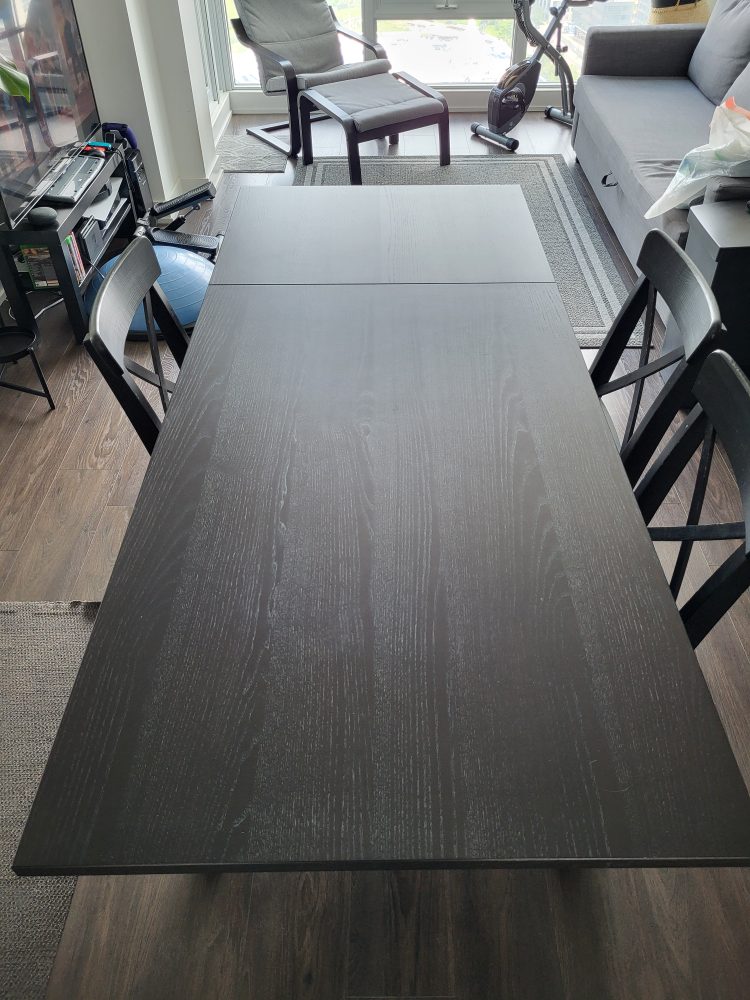 Extendable dining table with 3 chairs - photo 3