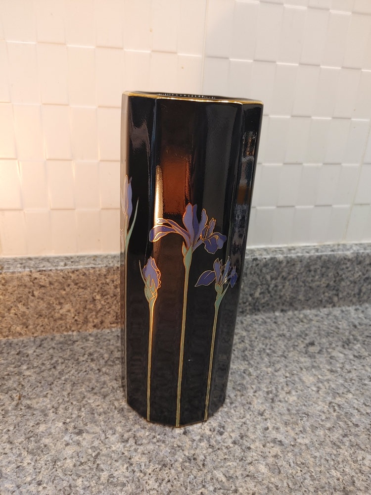 Vintage Blue Iris Otagiri, Japan made Vase - photo 2
