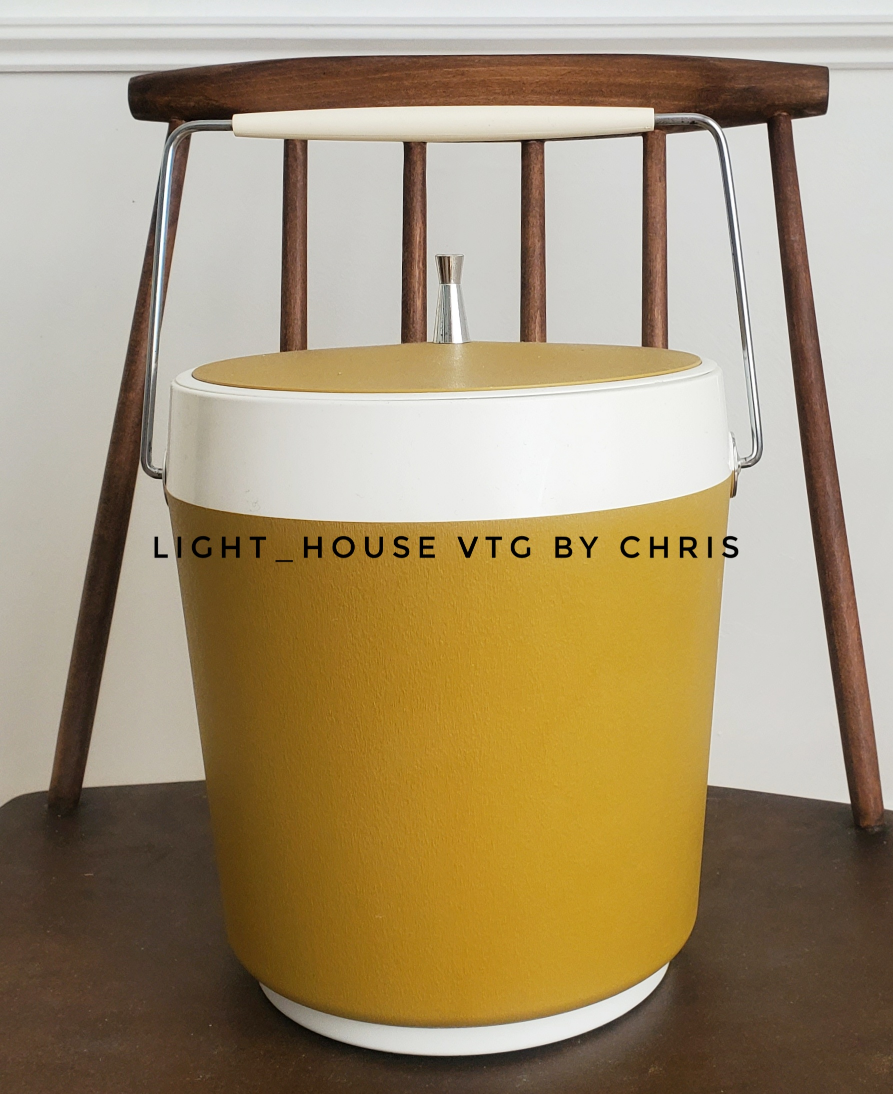 Mid-Century Mustard Yellow Ice Bucket by West Bend