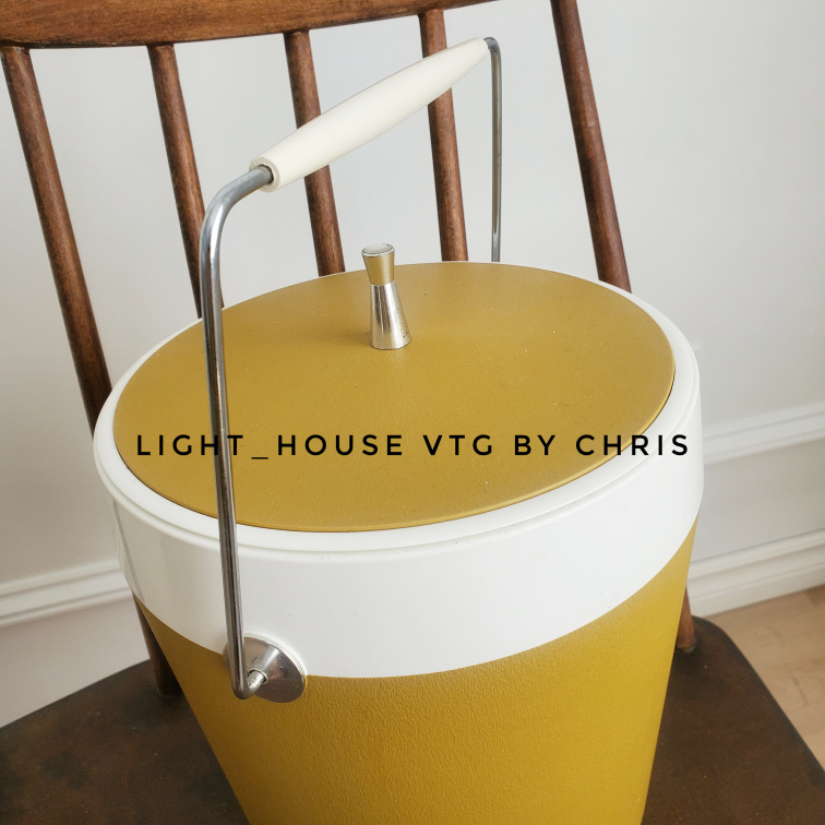 Mid-Century Mustard Yellow Ice Bucket by West Bend - photo 3