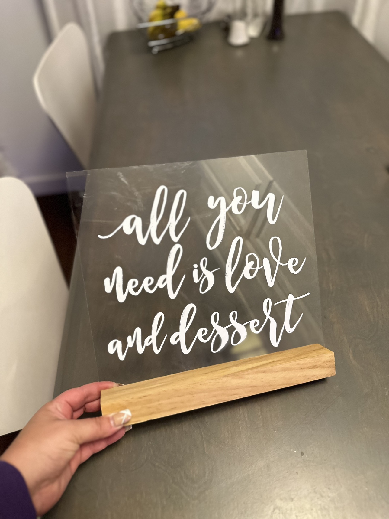 Wedding sign for cake table All you need is love and dessert thumbnail