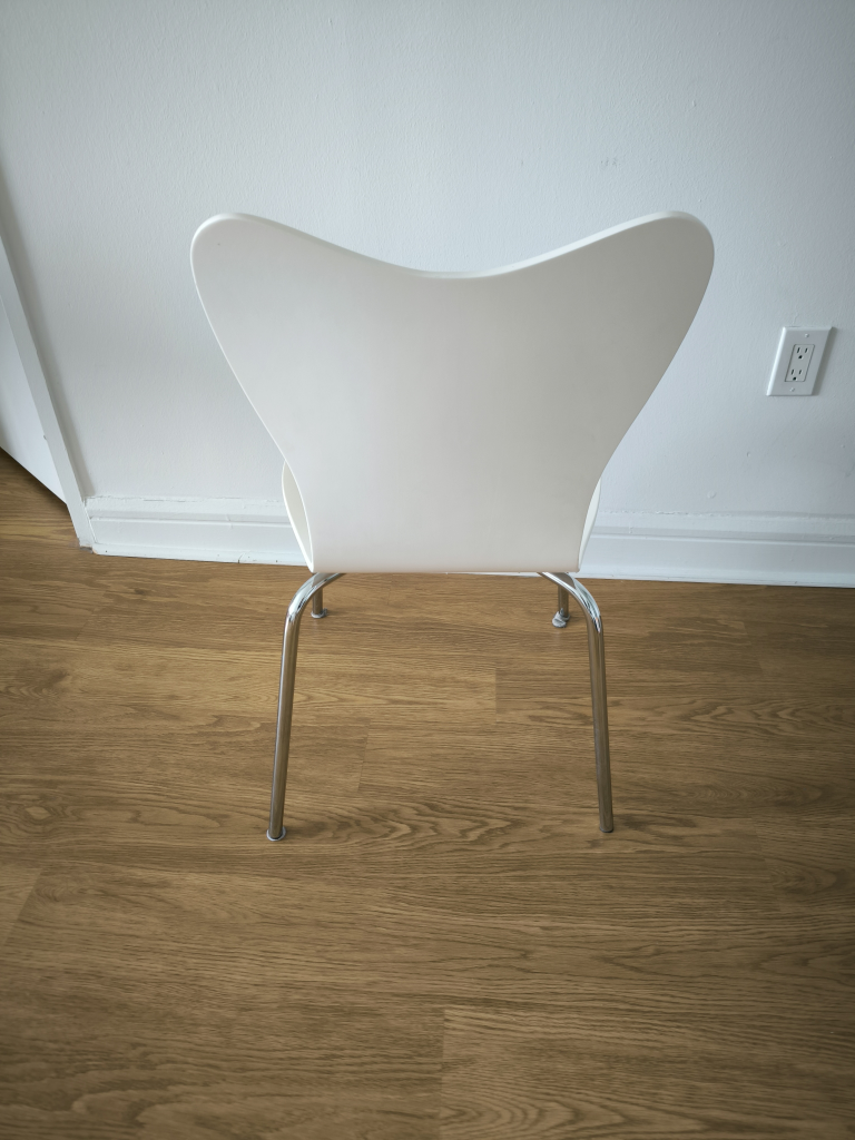 West elm chair - white wood and chrome legs - photo 3