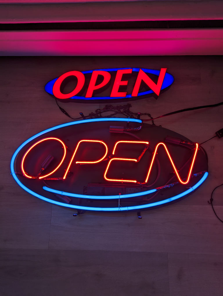 open signs