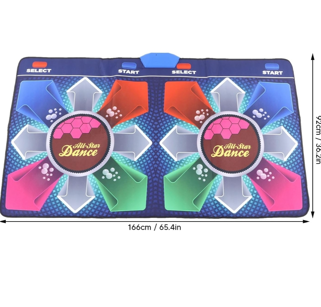 Double Dance Mat 65.4 X 36.2inch, AR Electronic Fitness Pad image indicator(2)
