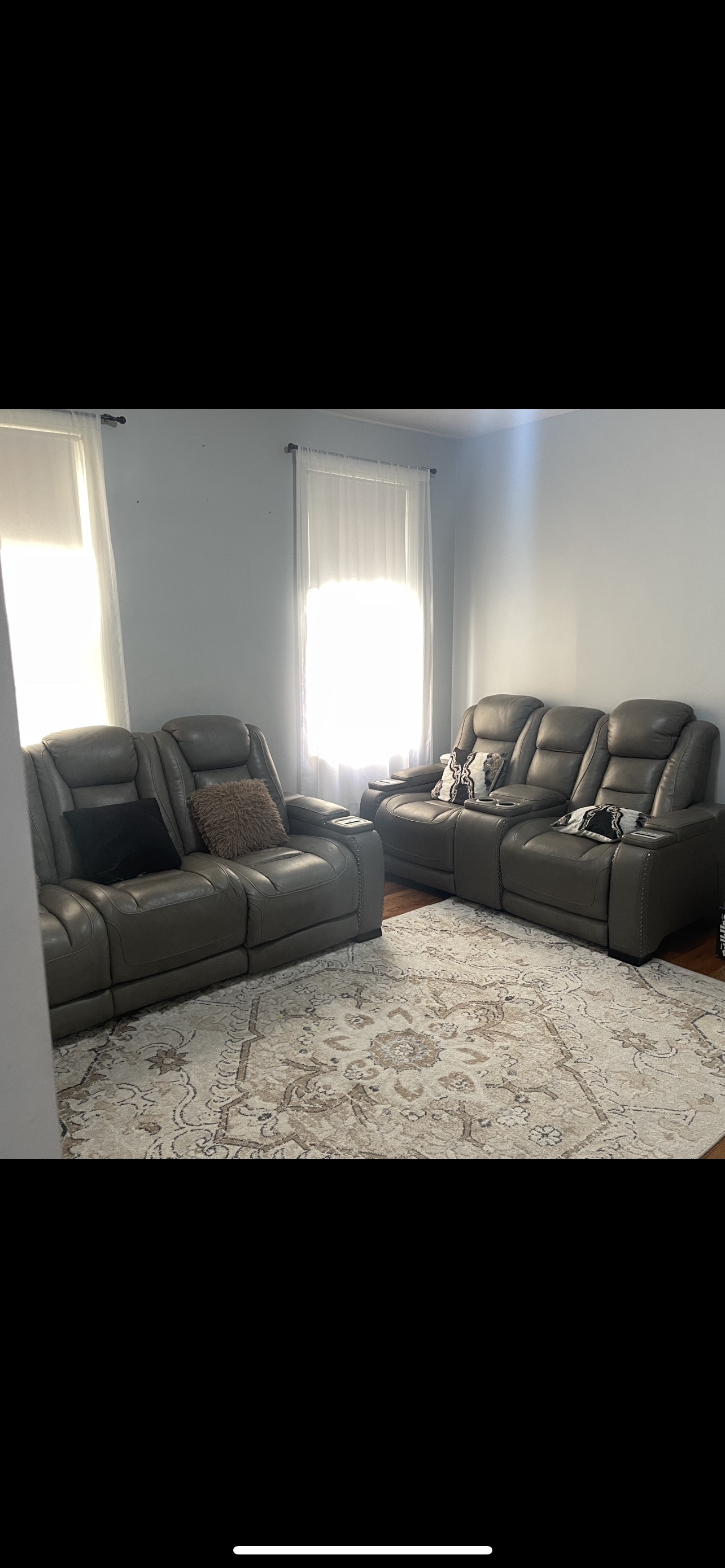 Ashley’s power recliner sofa and loveseat