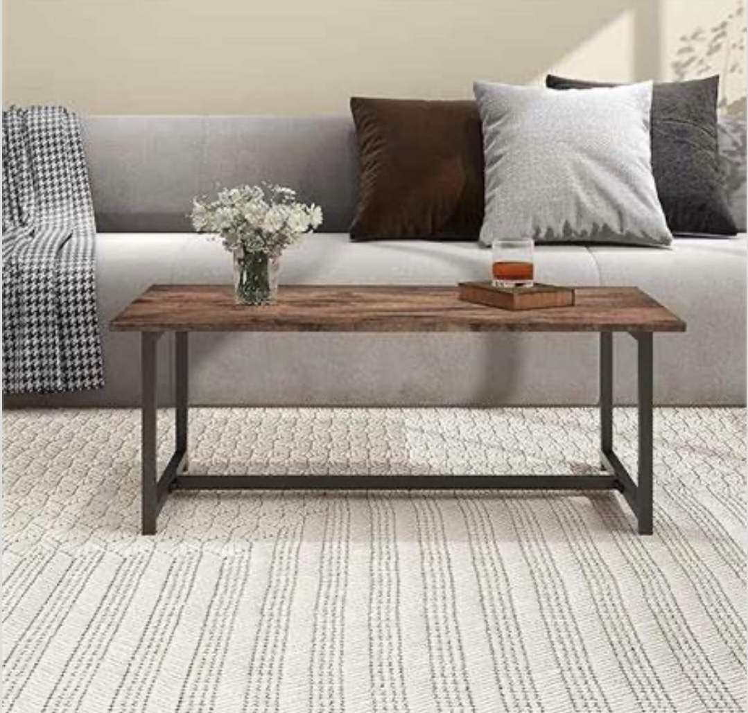 • NEW. Rectangular 35". Coffee Table WJ-942, Rustic Brown thumbnail