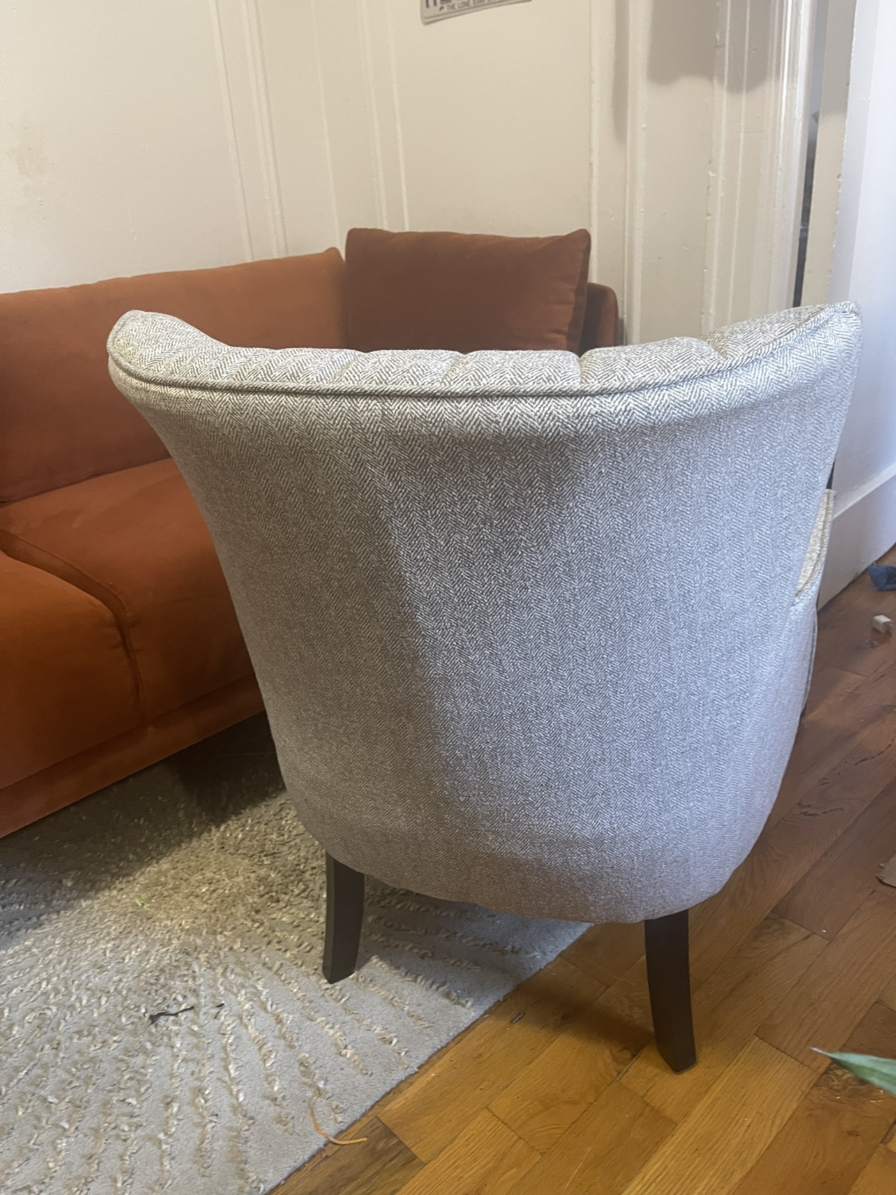 Grey Wingback Arm Chair - photo 3