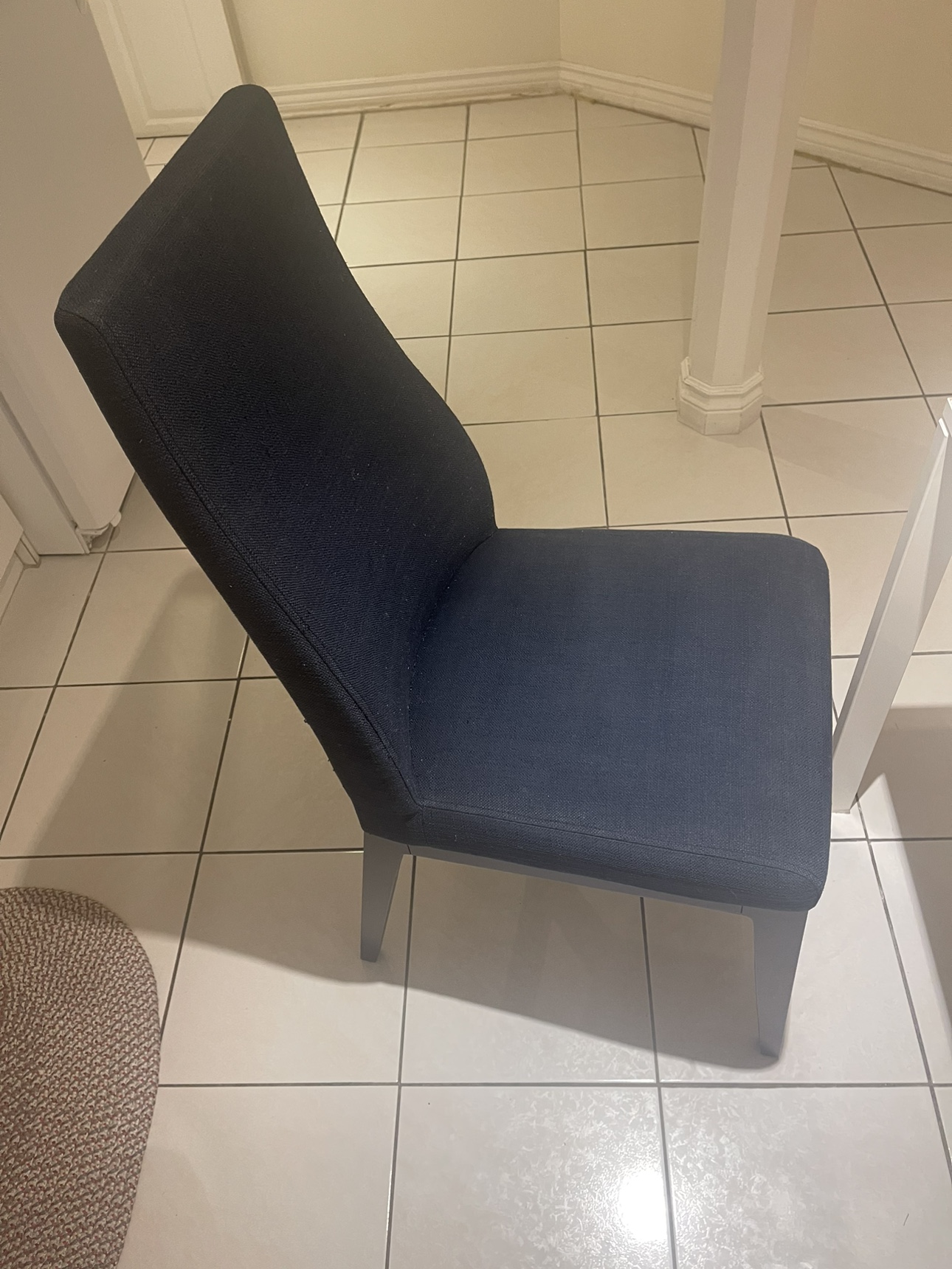 Dining set with 4 blue chairs - photo 3