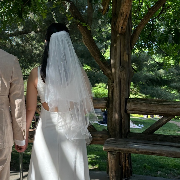 pearl veil for bride - photo 3