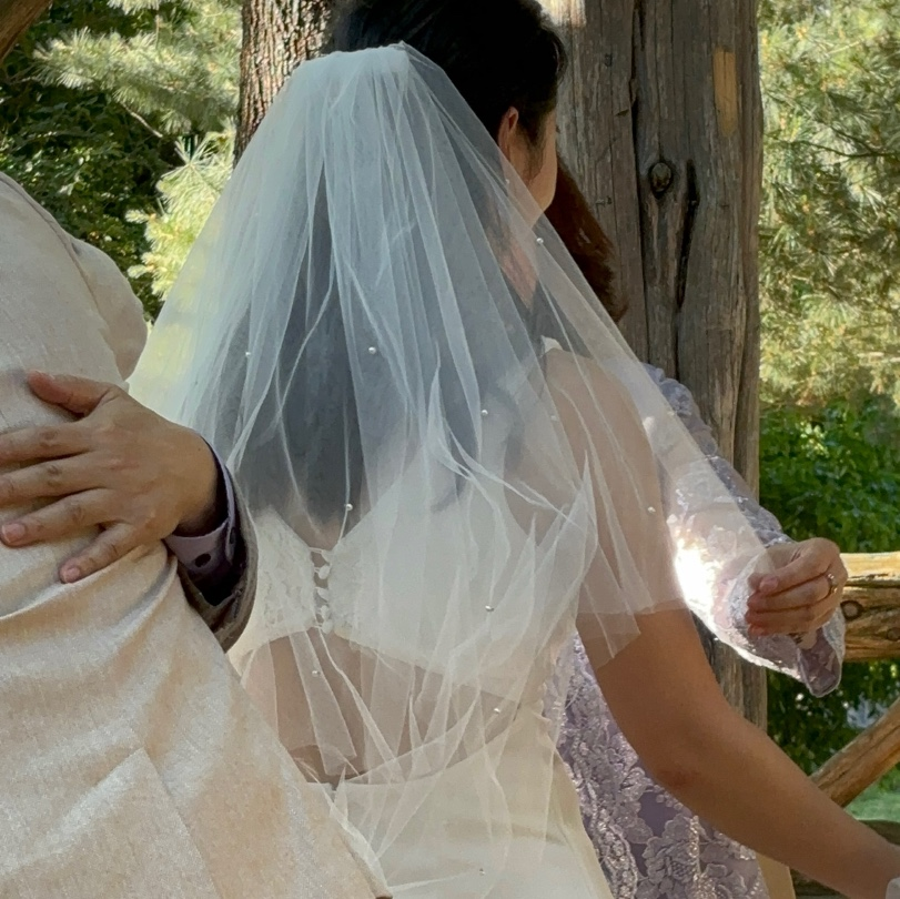 pearl veil for bride - photo 4