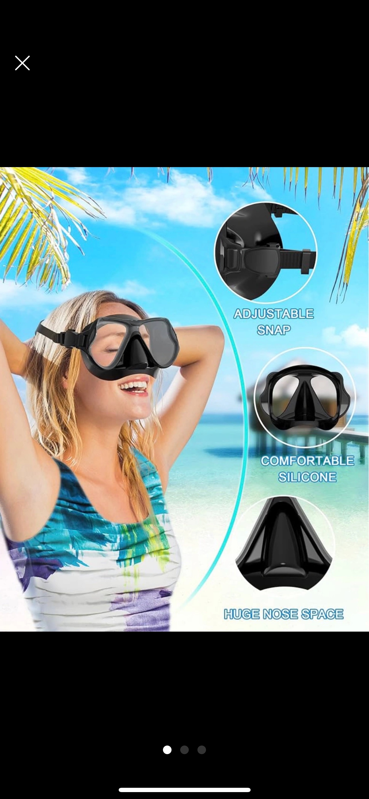 Kekilo silicone snorkel mask, adults