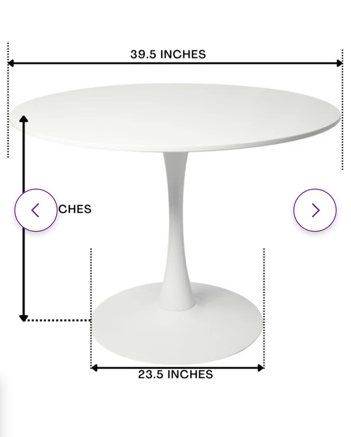 White Tulip Table - photo 3
