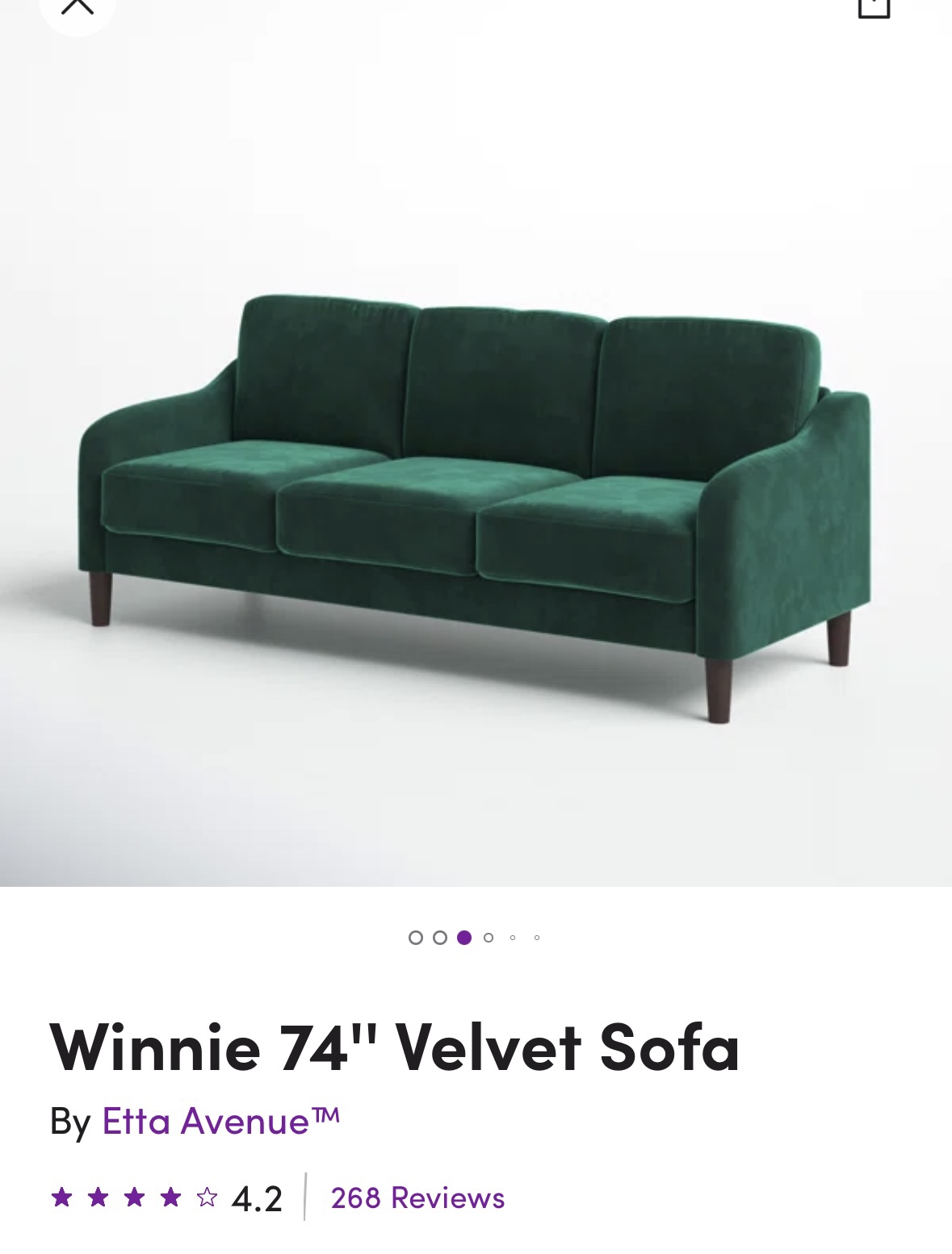 Three seater green Sofa - photo 5
