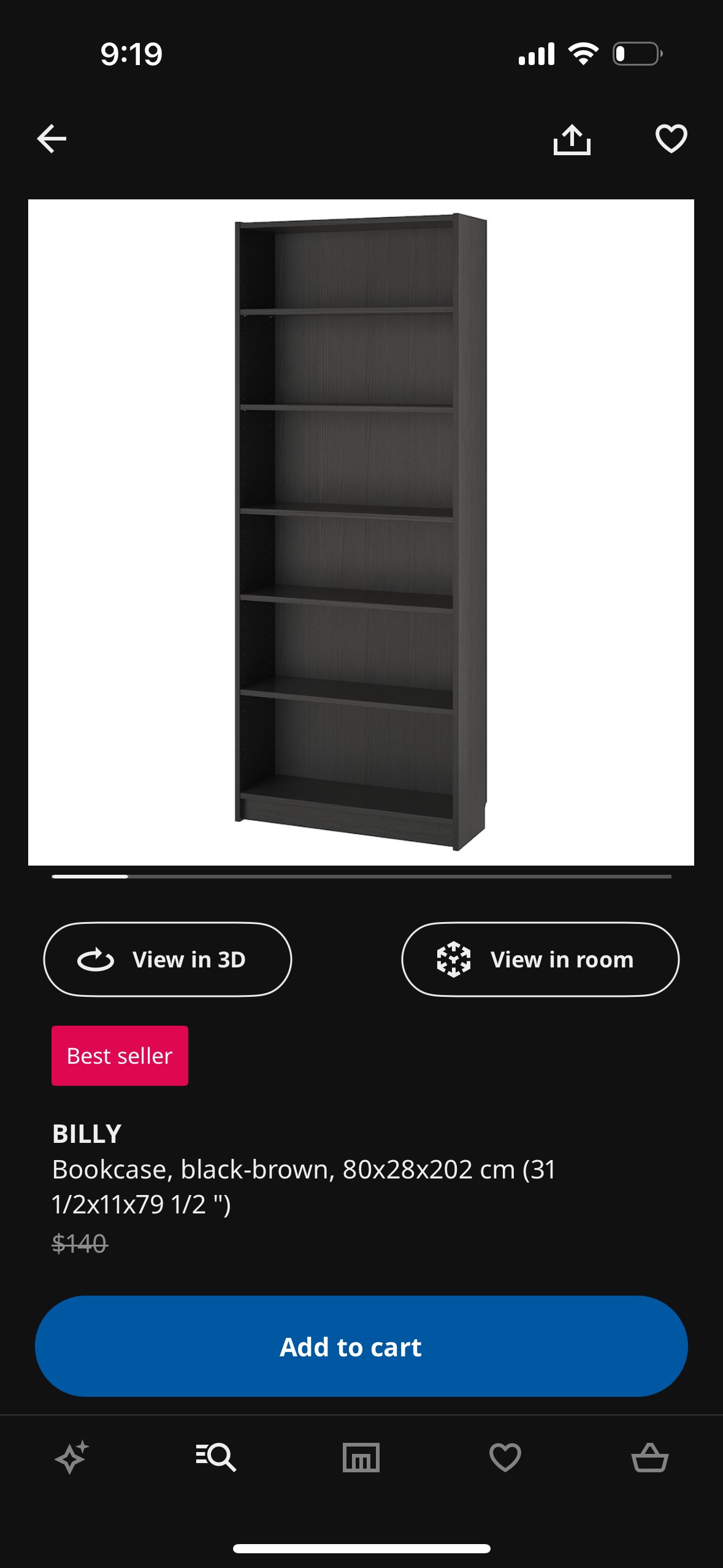 3 Black IKEA Billy Bookcases - photo 3