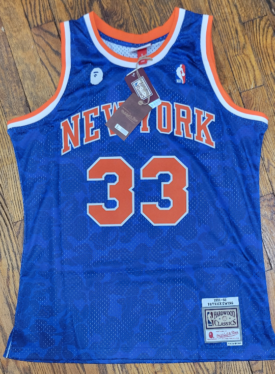NEW YORK KNICKS BAPE HARDWOOD CLASSIC JERSEY