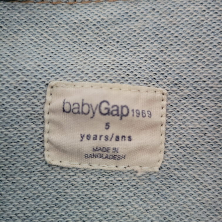 Custom Painted Cheetah Print Baby Gap Jean Jacket image indicator(4)