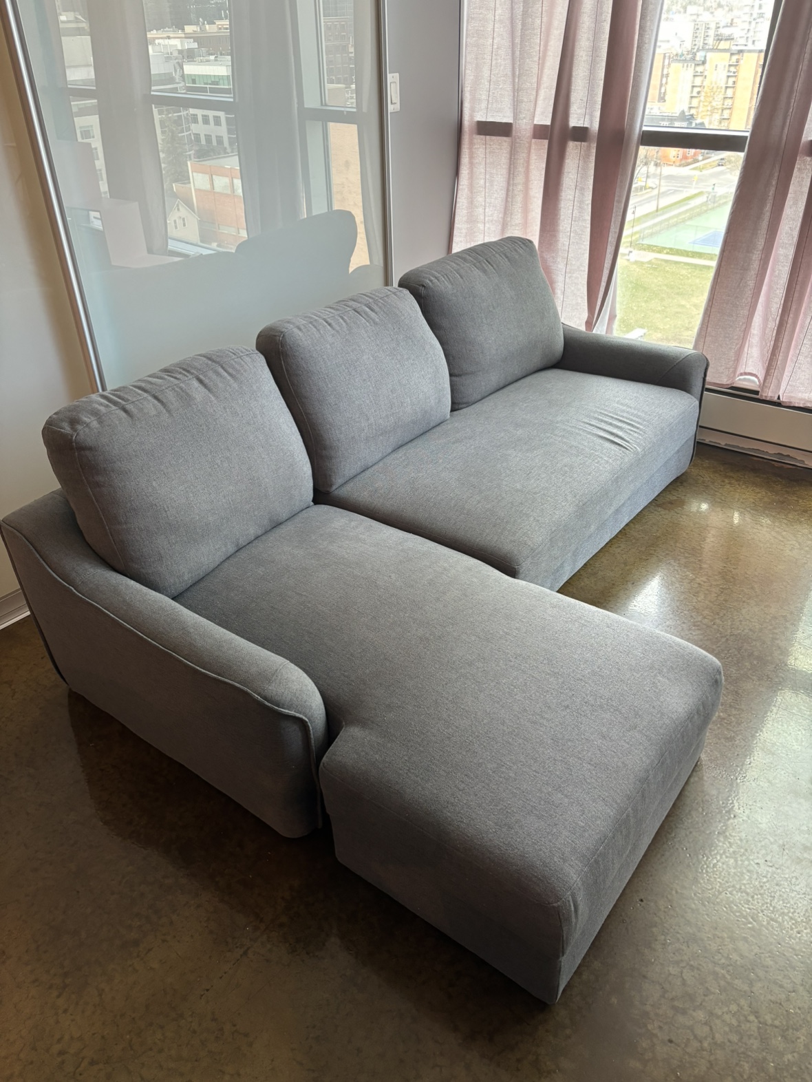 Grey Sectional Couch - photo 2