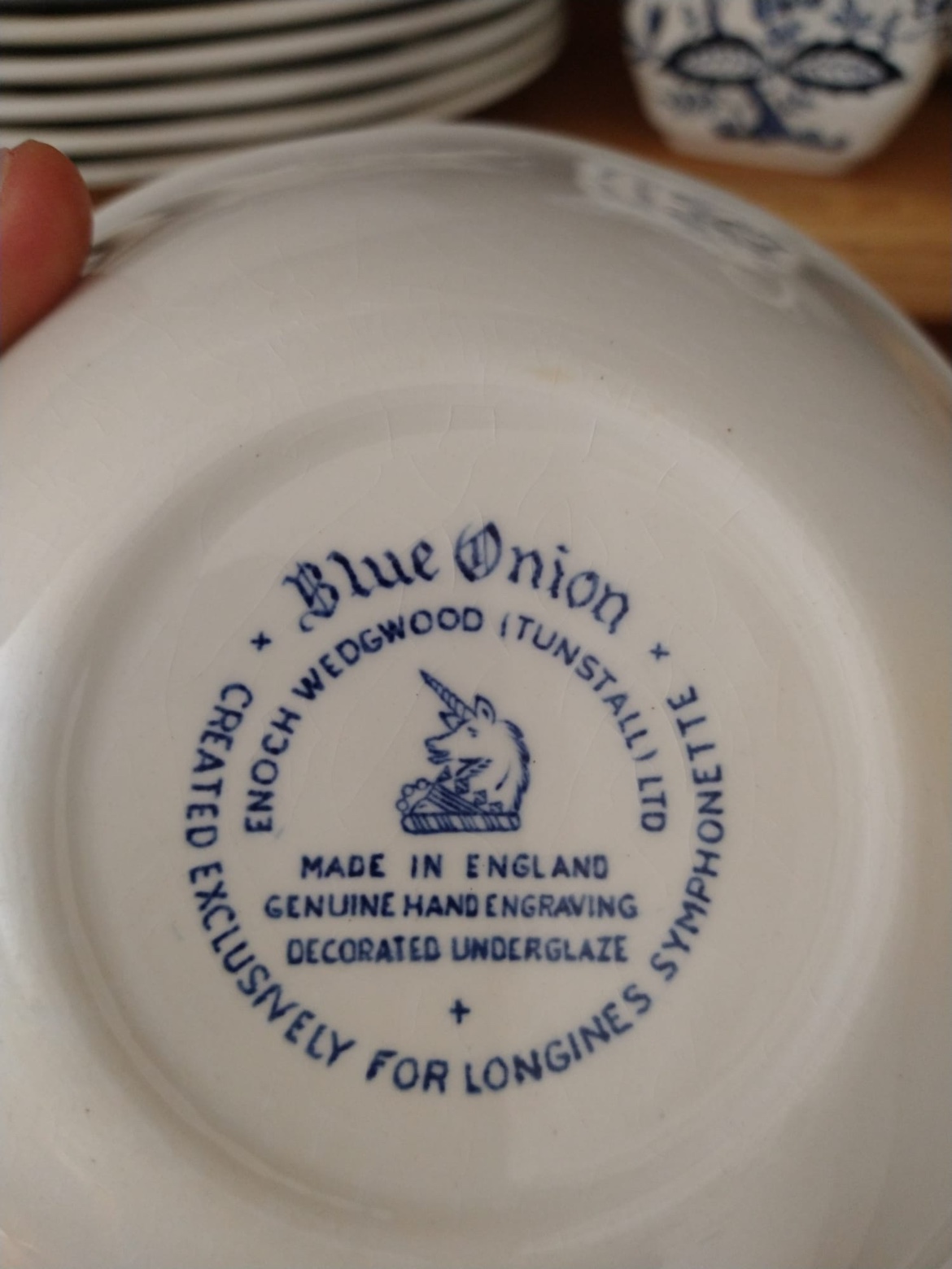 Vintage Wedgewood Blue Onion dishes.
