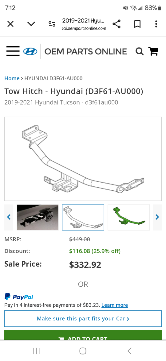 Hitch 1  1/4" 2016-2021 Hyundai Tucson - photo 4