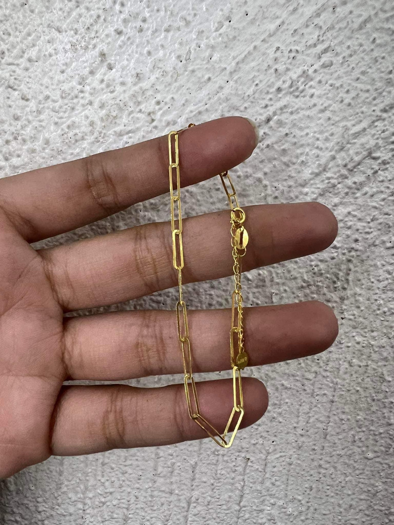18k paperclip bracelet