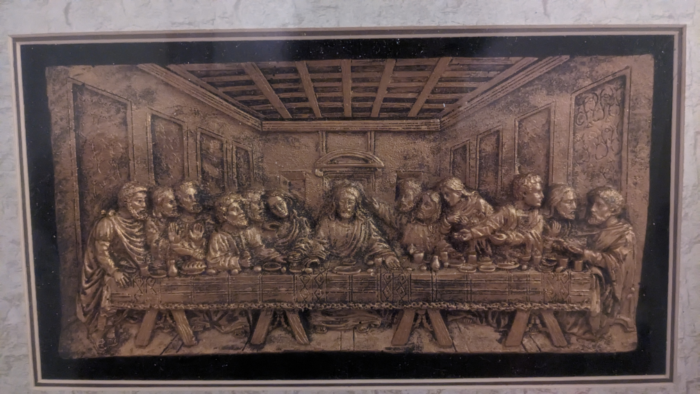 The Last Supper in 3-D Gold Bronze image indicator(2)