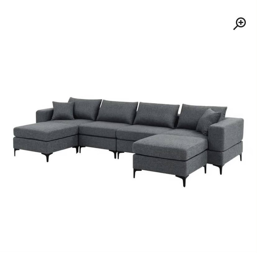 Grey Sectional Couch-less than 1 year old - photo 5