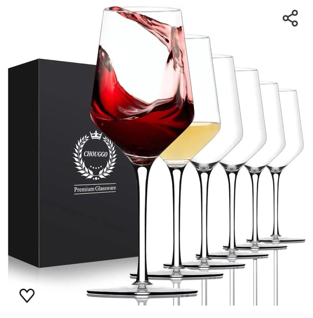 Wine Glasses set of 6 - 15 OZ