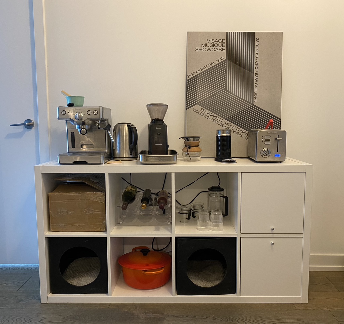 IKEA Kallax shelf unit with 2 doors.