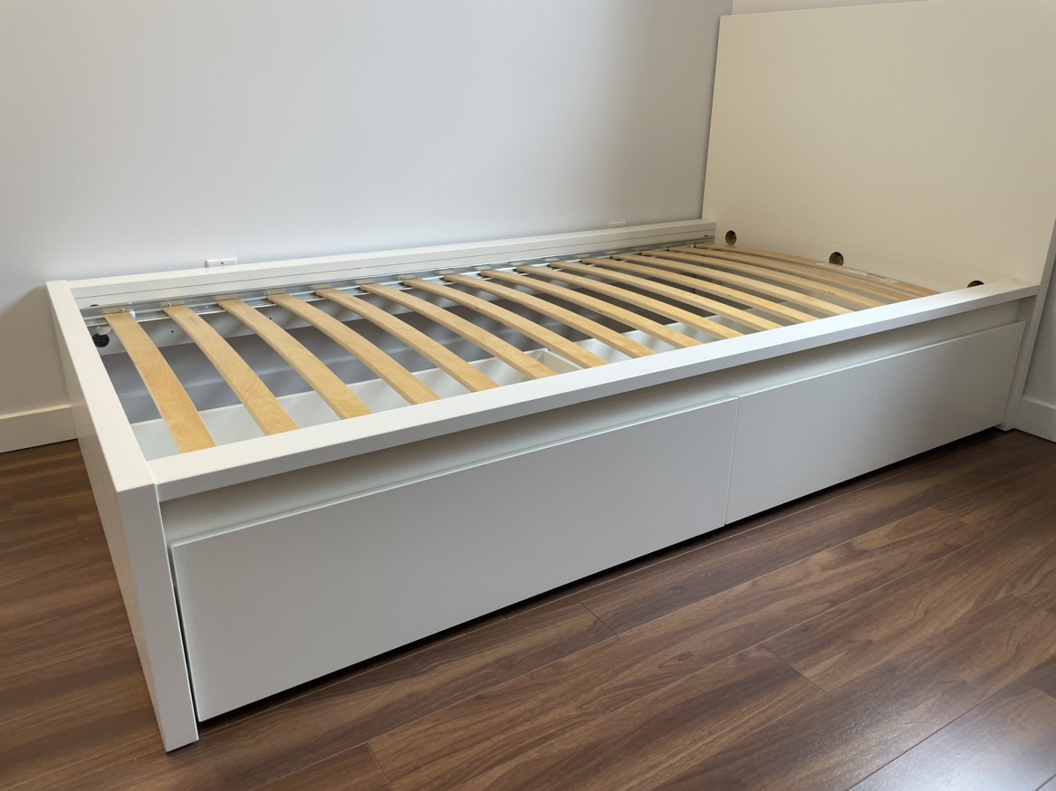 IKEA high bed frame/2 storage boxes, slatted bed base - photo 4