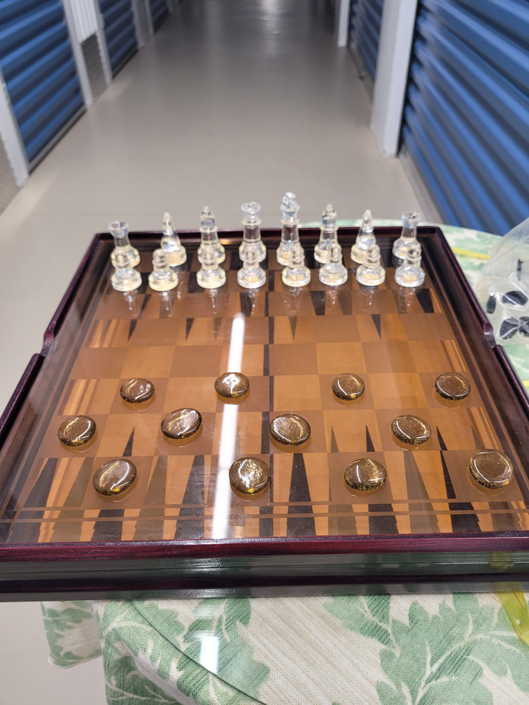 Decorative Chess, Checkers, and Backgammon Set thumbnail