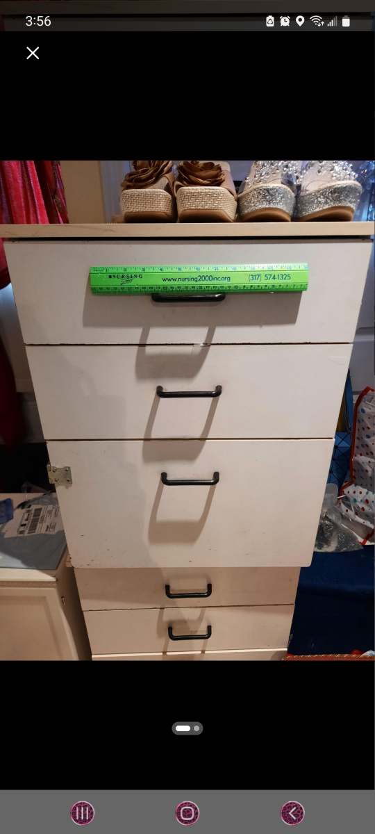 Large Office white 3 drawers bottom file cabinet - photo 2