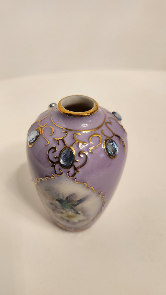 Miniature Vase, 5" with Hummingbird motif - photo 2