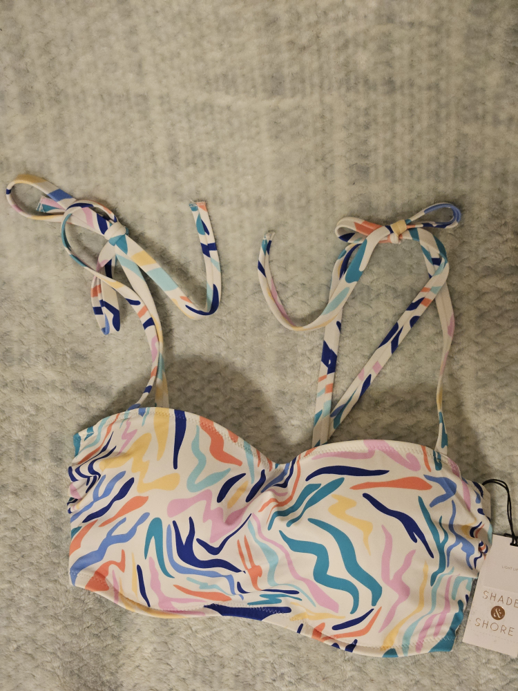 BNWT: 34D BathingSuit Bikini Top Fun Multicolored - photo 3