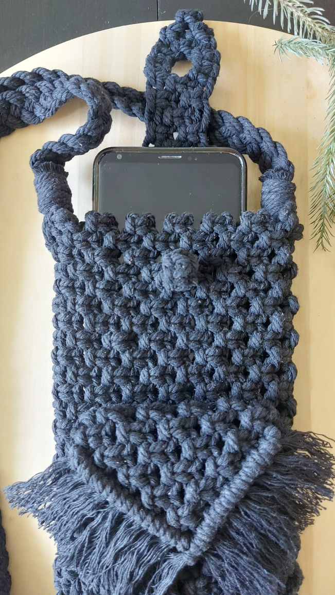 Macrame Cell Phone Sling Bag Crossbody Purse image indicator(3)