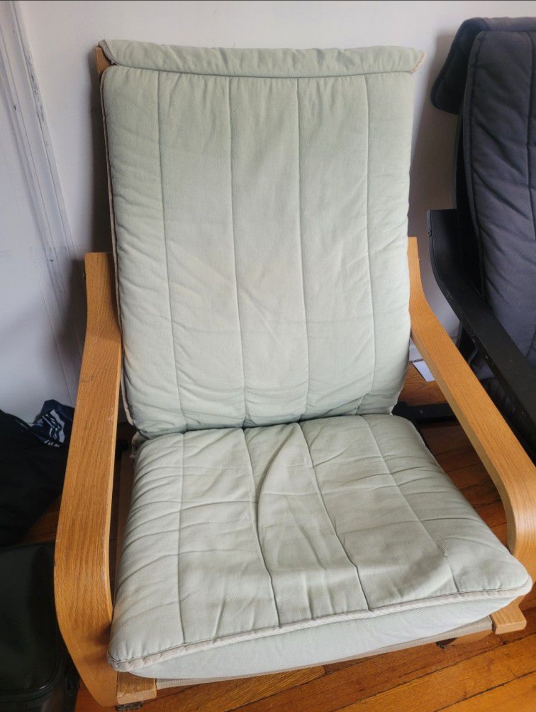 2 IKEA chairs black and beige - photo 4