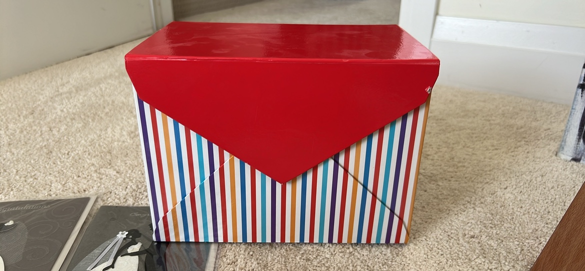 Free Shower and Congratulations wedding cards and a card box