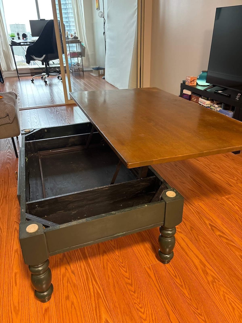 Wooden lift top coffee table - photo 2
