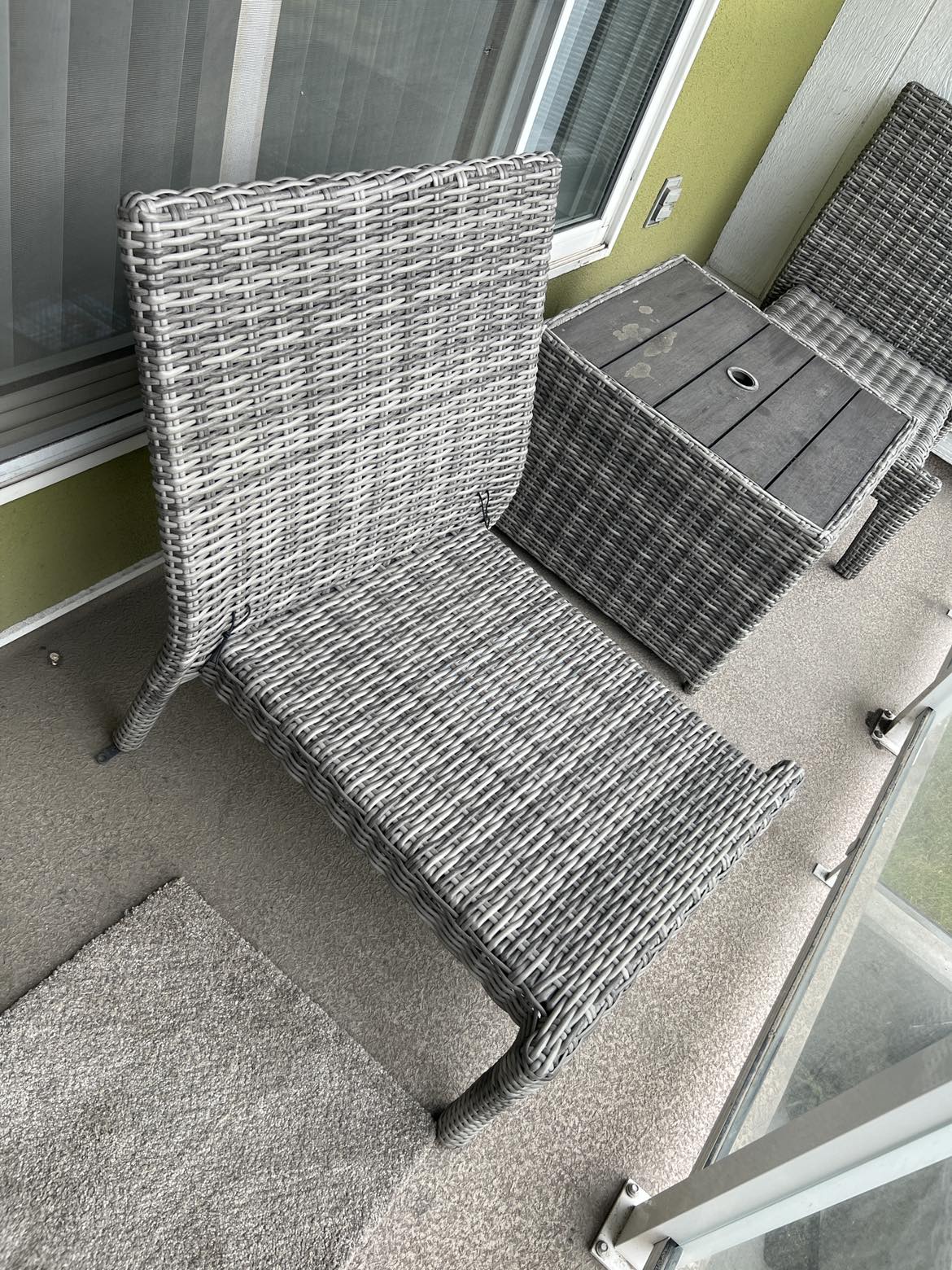 2 chairs and table for balcony or wherever you want