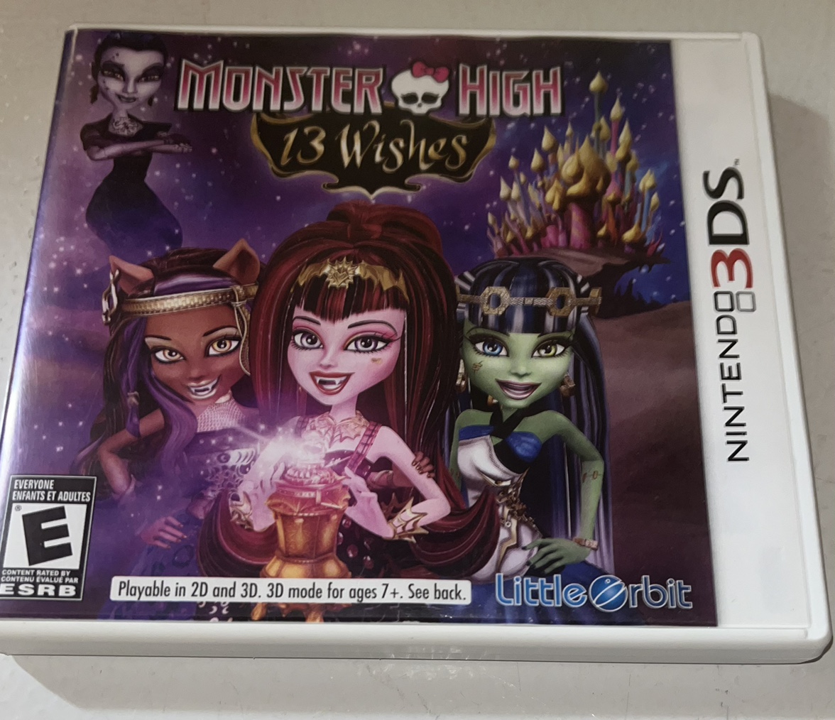 Monster High: 13 Wishes (Nintendo 3DS) Untested thumbnail