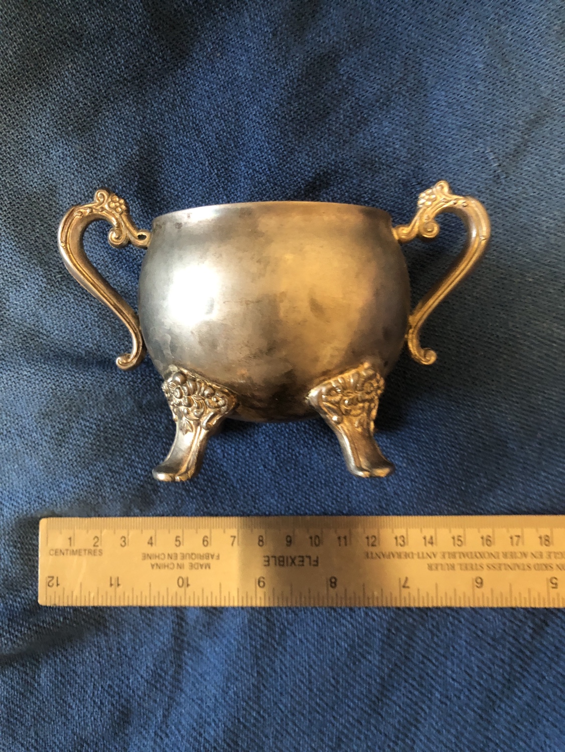 Vintage silver sugar holder thumbnail