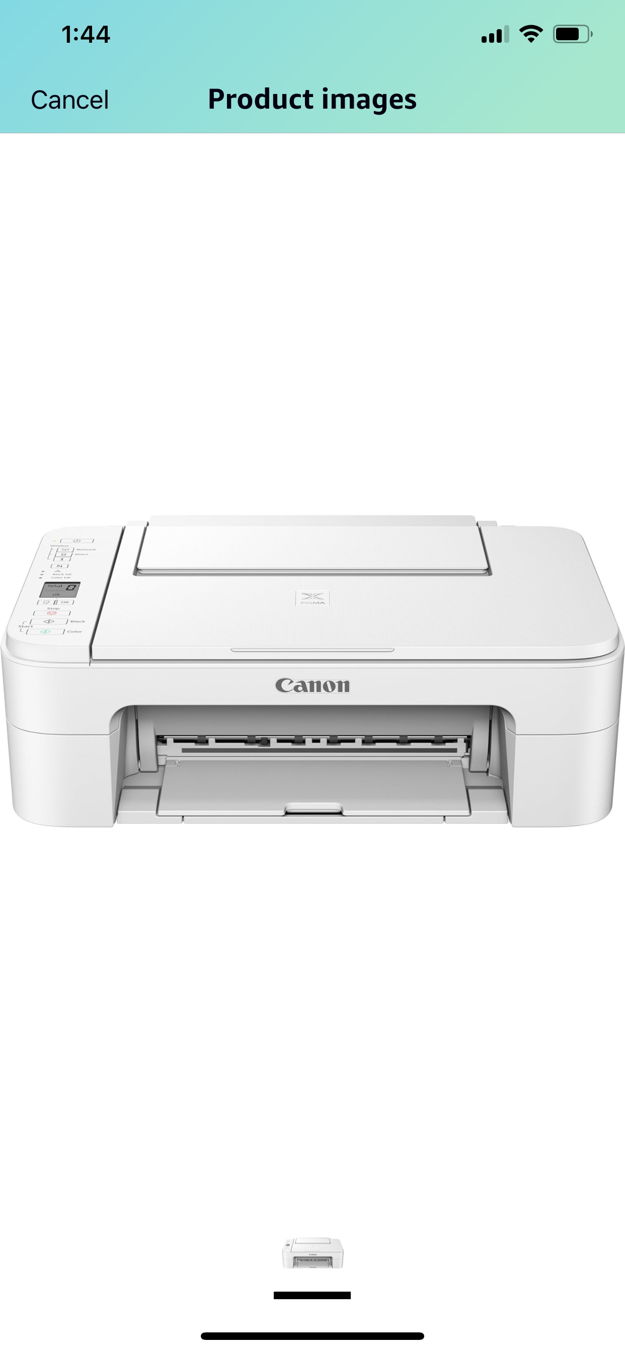 Canon TS3120 Wireless All-in-One Printer, White thumbnail
