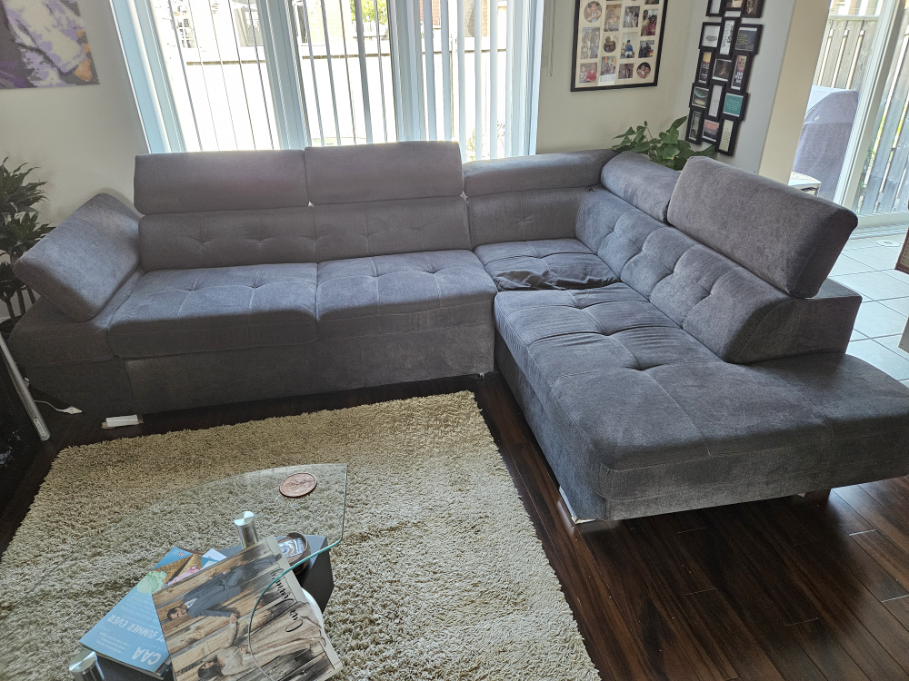 L Shaped sofa bed with built-in storage compartments - photo 2