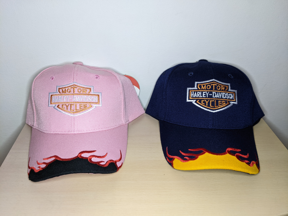 Harley Davidson Motorcycles Cap Hat Adjustable New Pink/Blue image indicator(3)