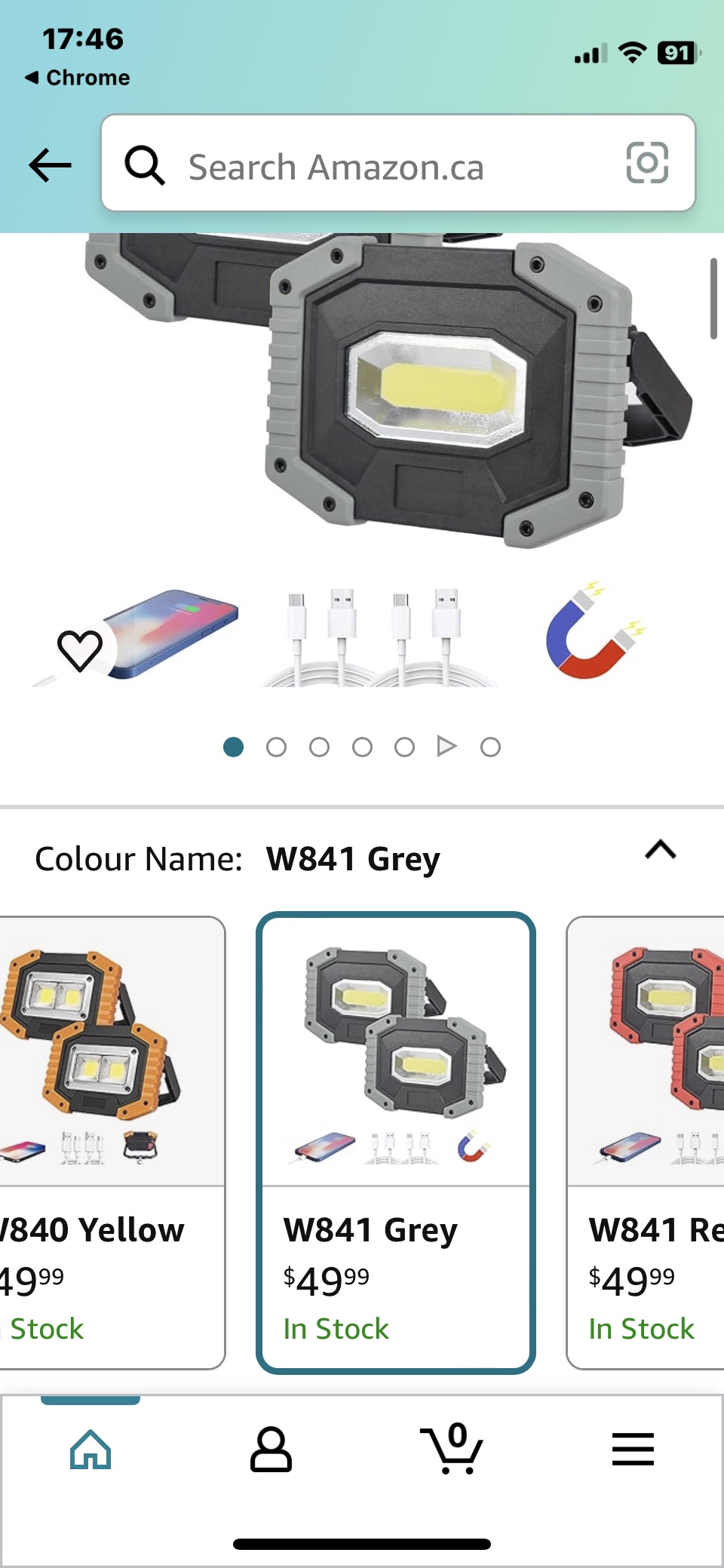 2packs Rechargable Working Light With Magnetic Handle Waterproof image indicator(4)