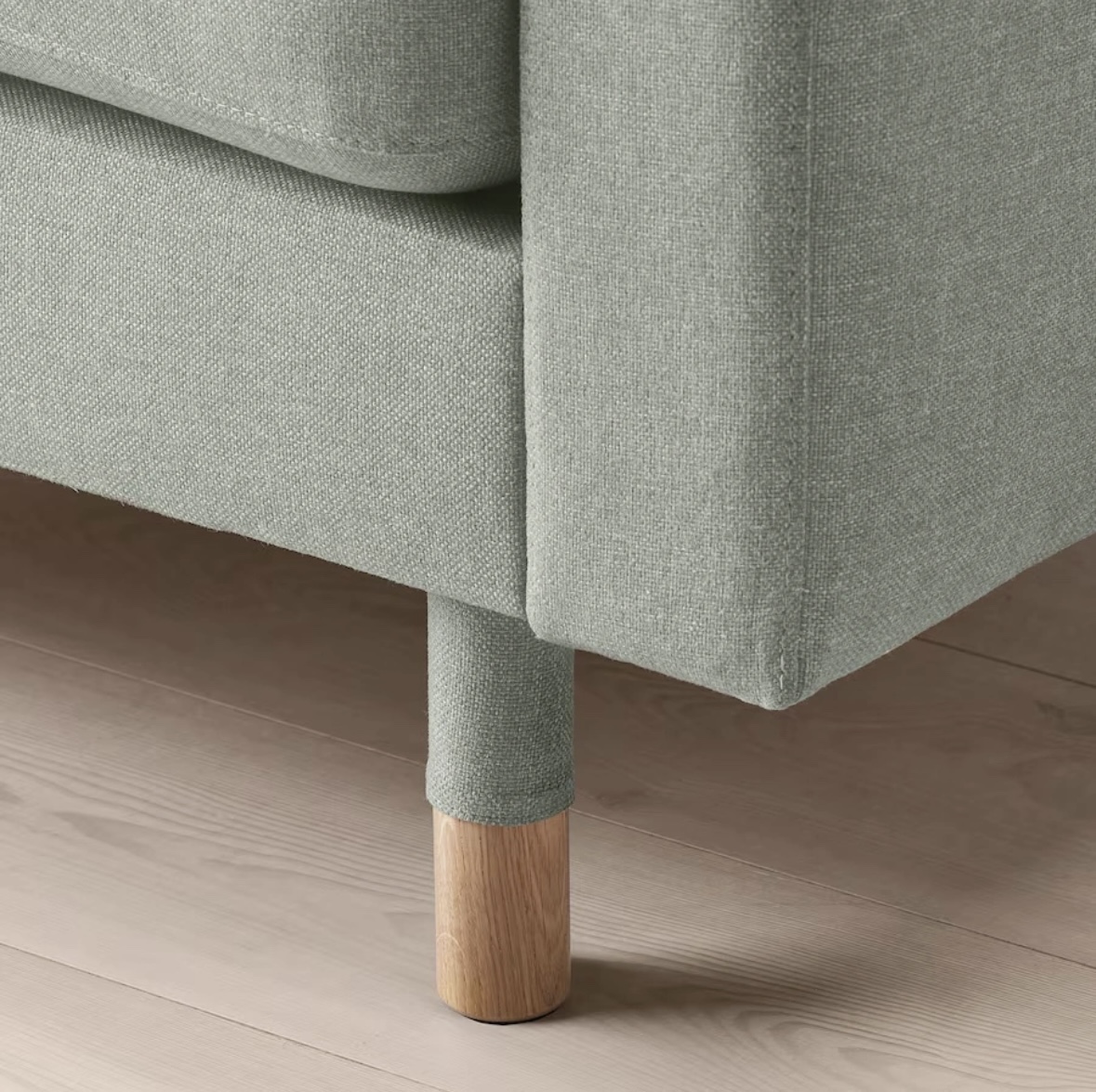 IKEA MORABO sofa, Gunnared light green/wood - photo 3