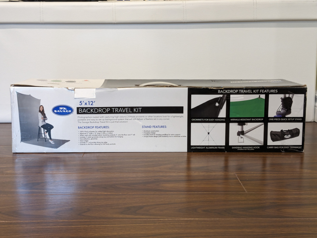 White Floor Extended Backdrop Travel Kit (5' W x 12' H) image indicator(5)