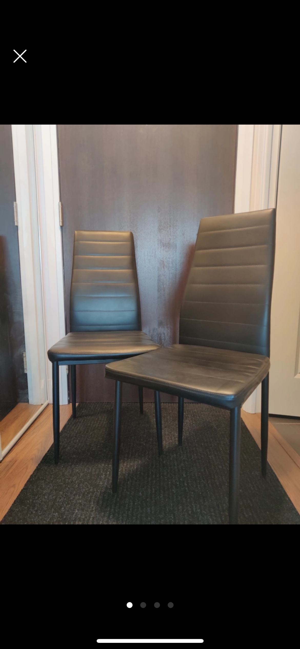 Set of 4 black Dinning Chairs