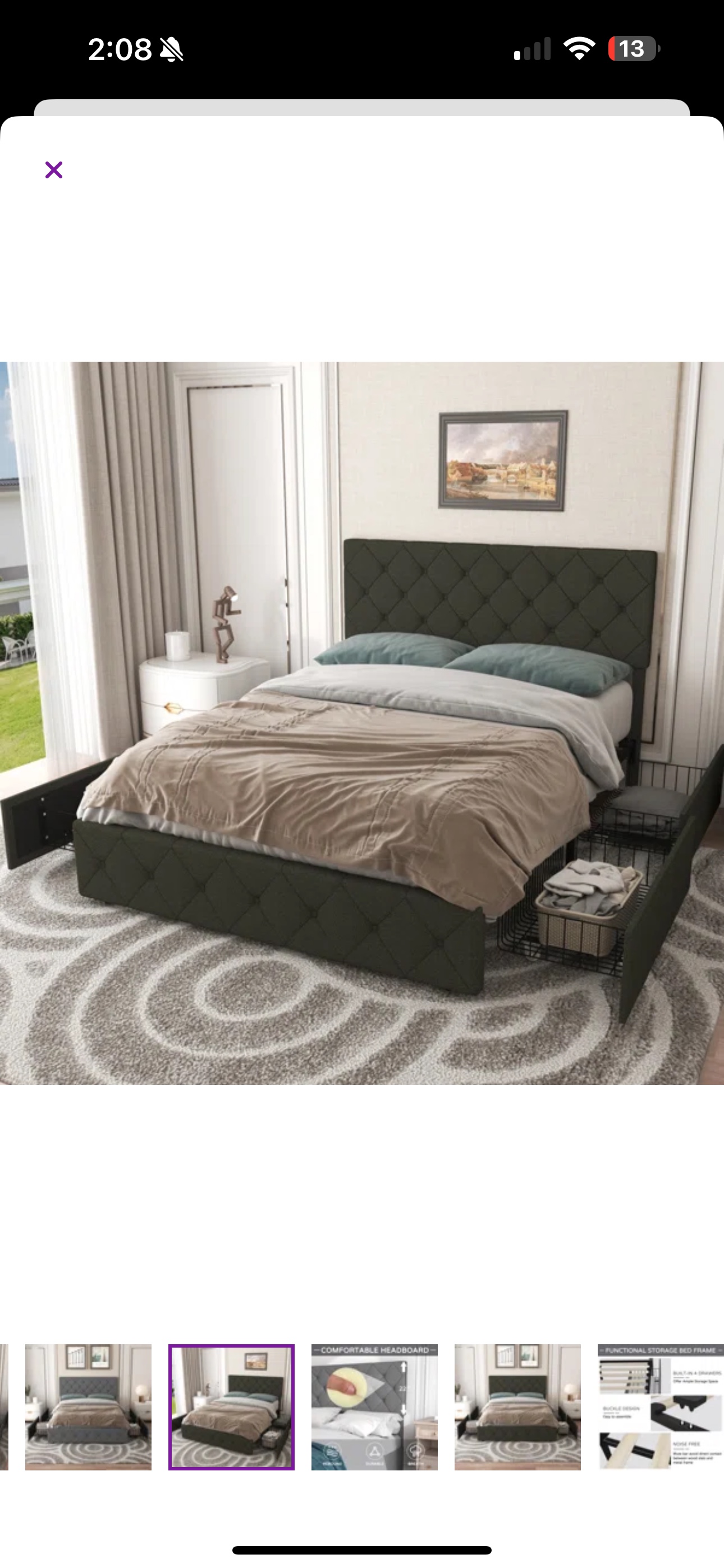 Bed frame, queen size - photo 5