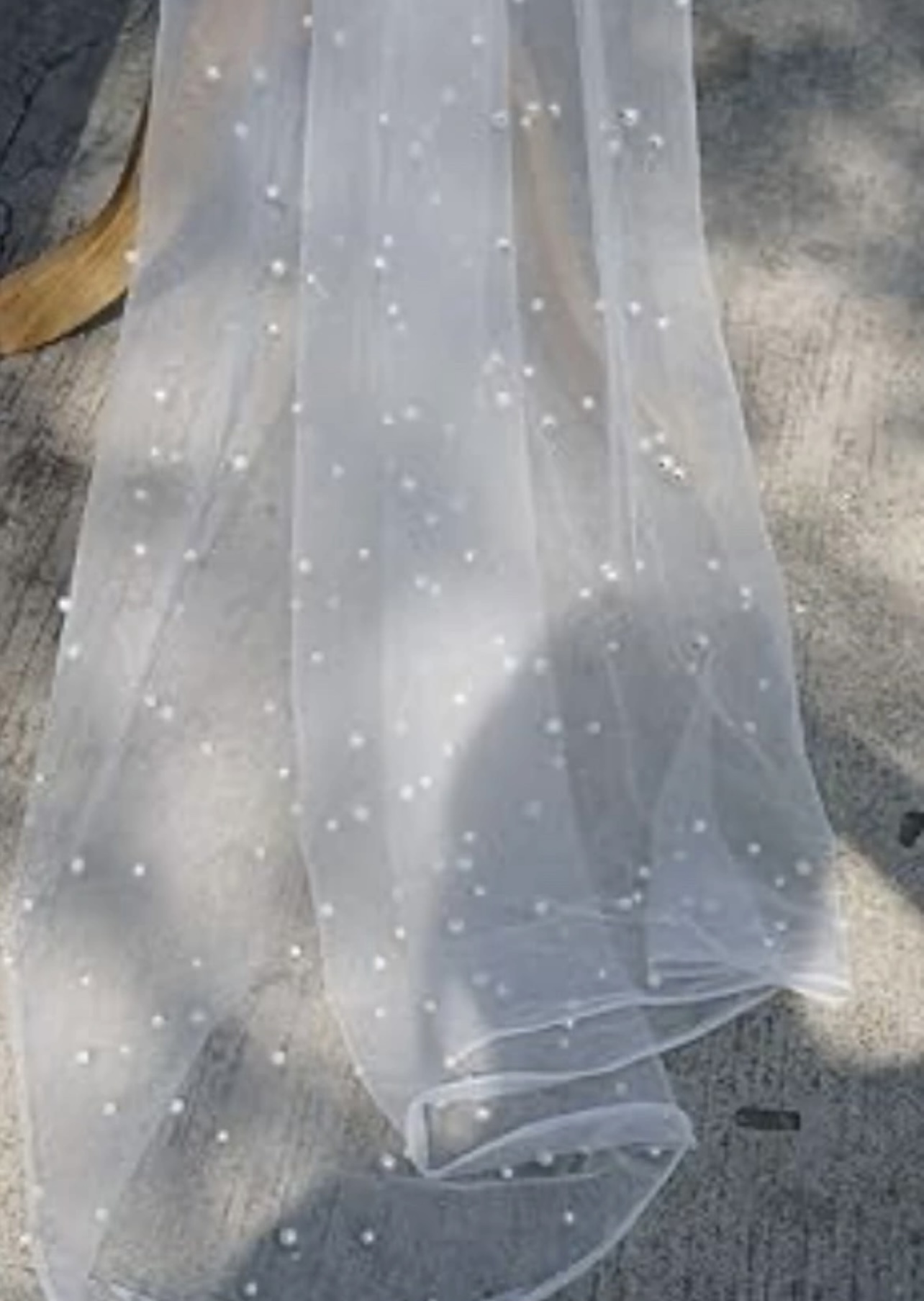 Wedding veil beaded tulle, new